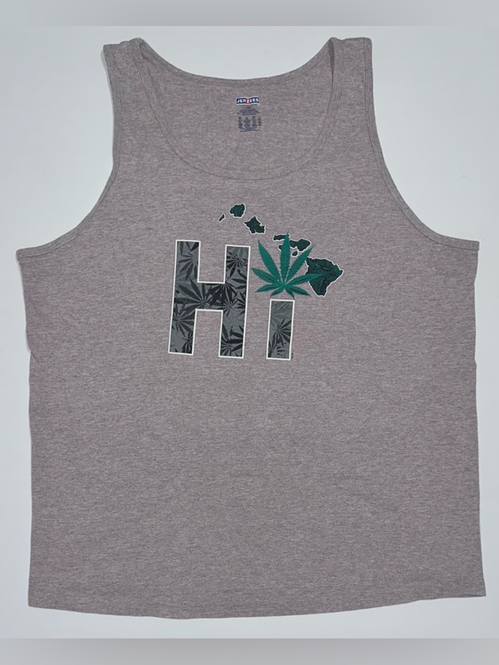 Jerzees Hawaii Cannabis Leaf Tank Top